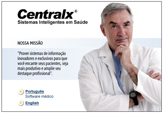 Software m�dico, programa m�dico da Centralx - Sistemas Inteligentes em Sa�de - para Consult�rios, cl�nicas, ambulat�rios e hospitais. HiDoctor para Consult�rios M�dicos Inteligentes, Centralx Clinic para ambientes de alta produtividade e Centralx TISS para lan�amento de guias no padr�o TISS da ANS.